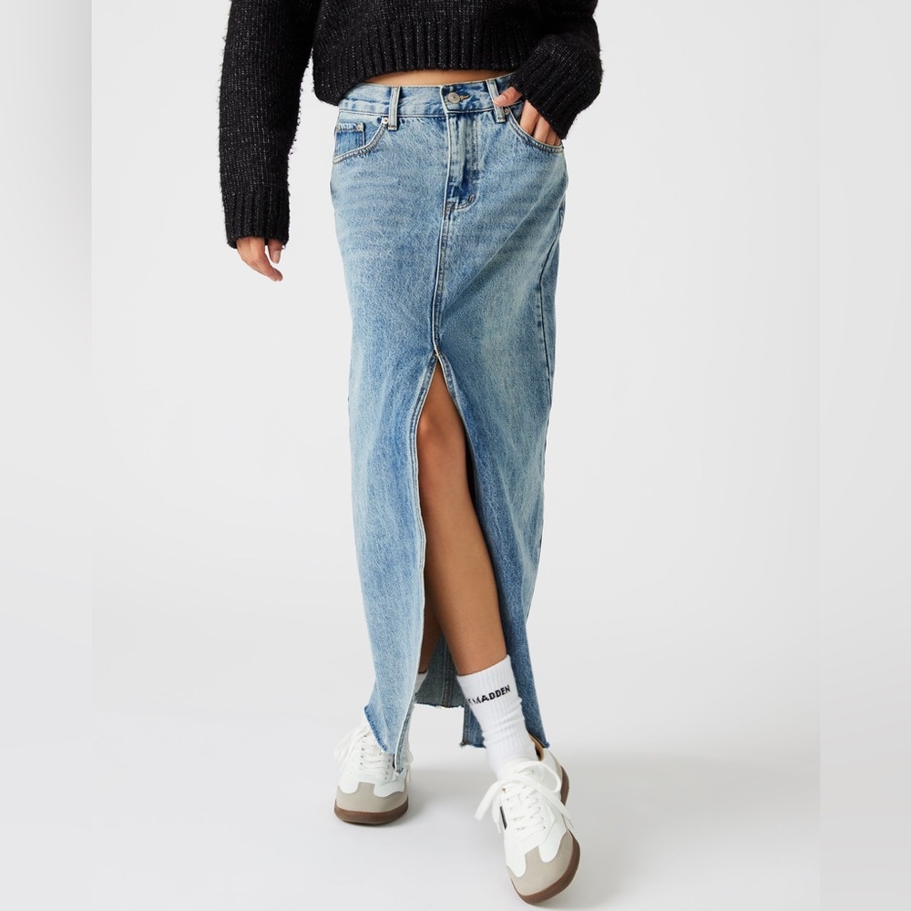 Steve Madden AVANI BLUE DENIM SKIRT